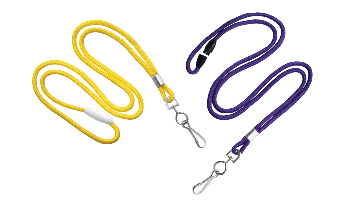 Round 3mm Break-Away Lanyards with Metal Swivel Hook