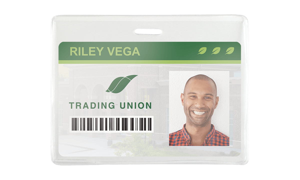 Clear Vinyl Badge Holder - Credit Card size