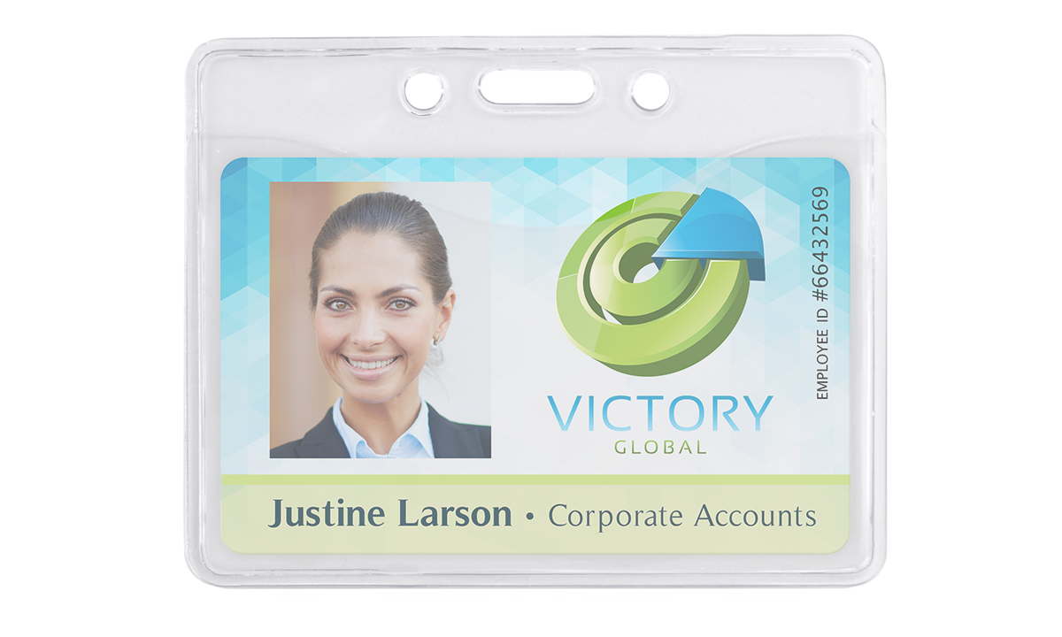 Premium Horizontal Vinyl 1-Pocket Holder - Credit Card Size (CR80)