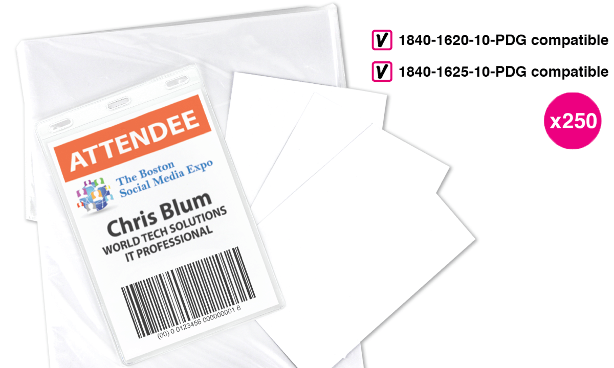 Badge Holder Inserts 148 x 105 mm (A6 size), 250 inserts