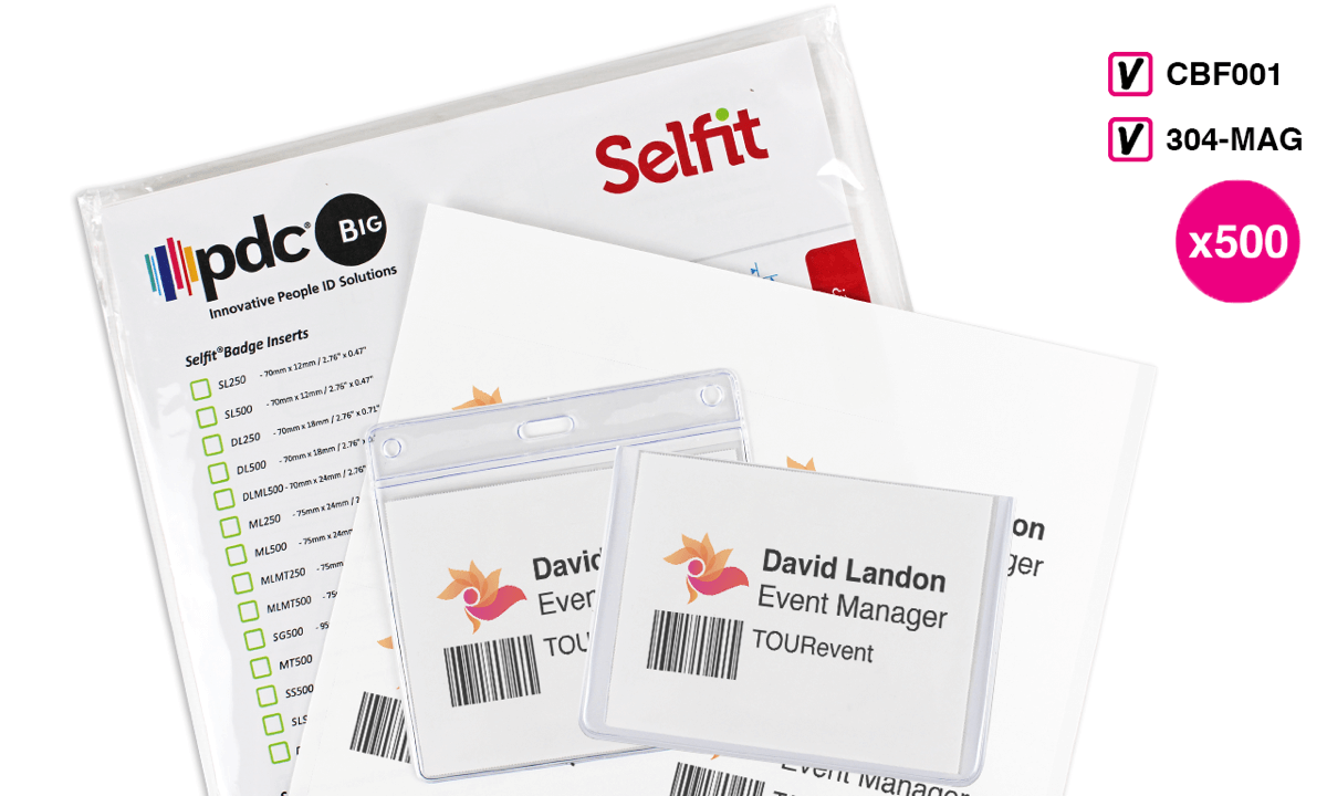 Badge Holder Inserts 100 x 78 mm, 500 inserts