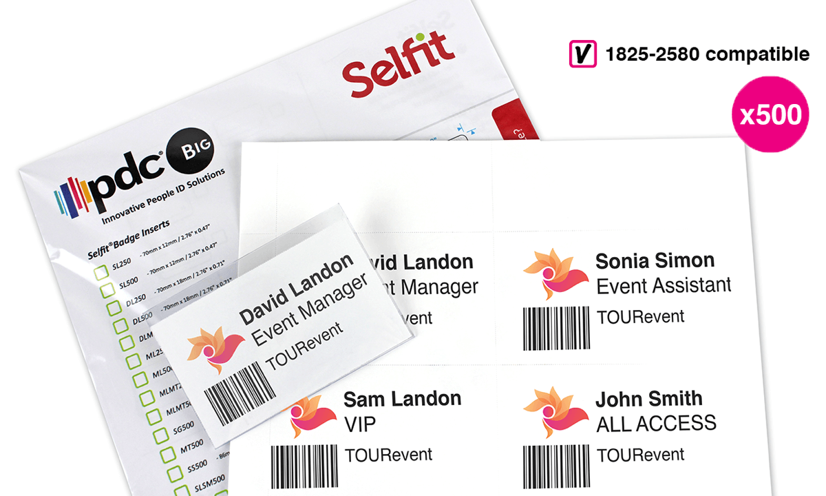 Badge Holder Inserts 90 x 55 mm, 500 inserts