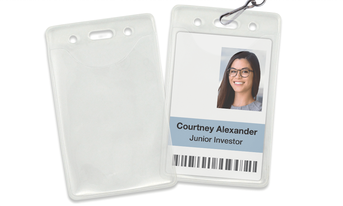 Pureclear Vinyl Badge Holder - Credit Card Size (CR80)