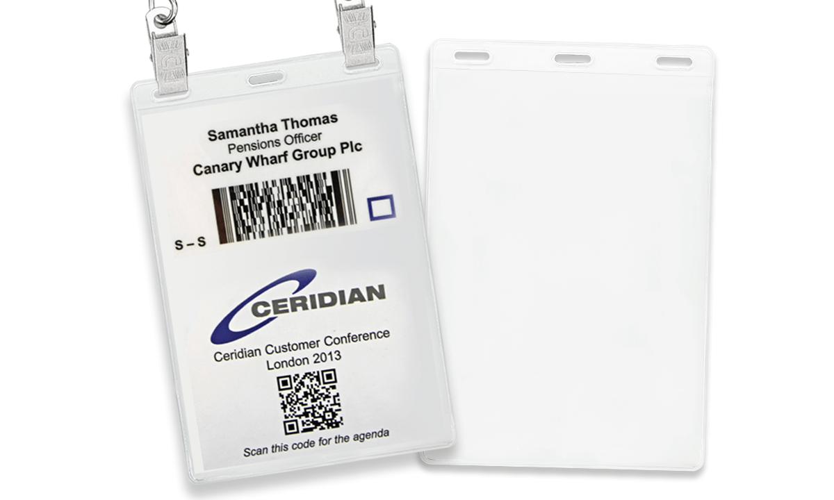 Vinyl Badge Holder with 3 Slots for A6 Sized Inserts