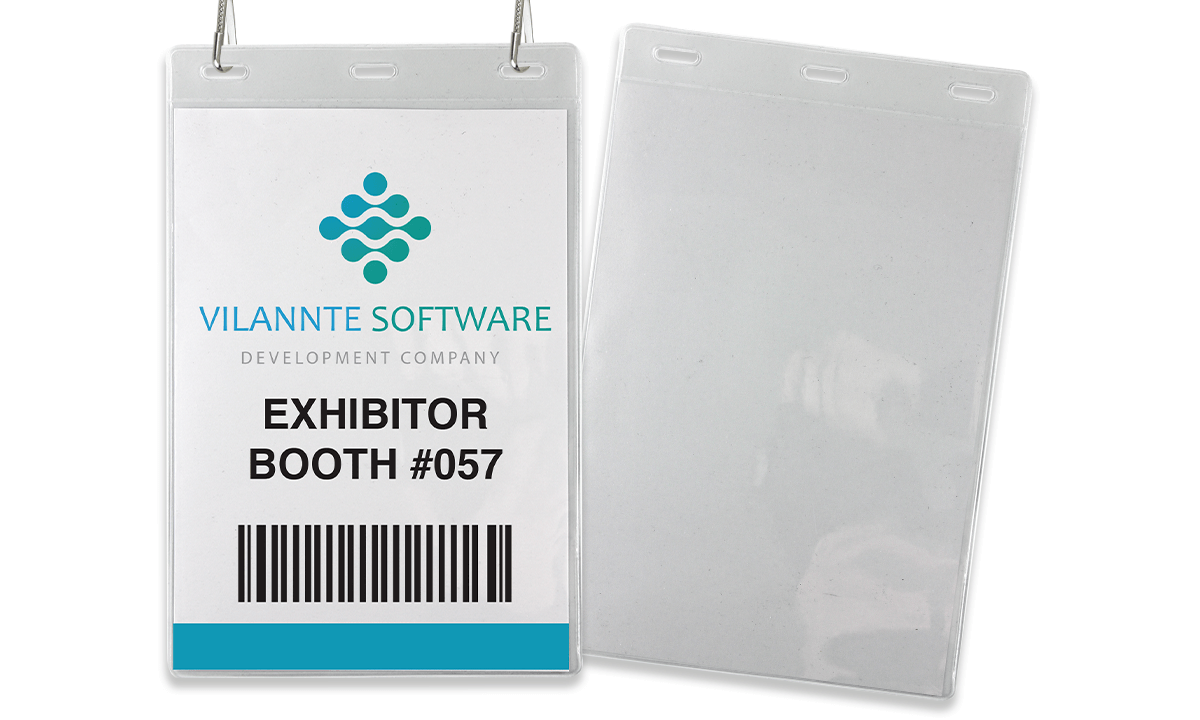 Vinyl Badge Holder with 3 Slots for A5 Sized Inserts