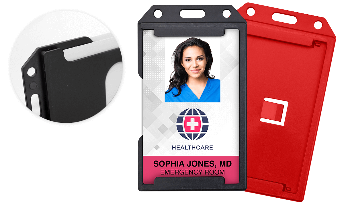 2-Sided Vertical Open Face Multi-Card Holder