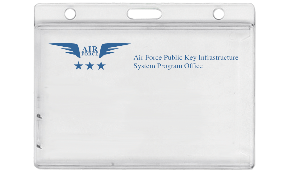 Custom Horizontal Rigid One-Card Holder with Thumb Notch - Frosted