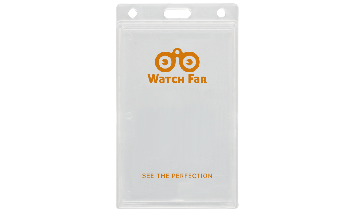 Custom Vertical Rigid One-Card Holder with Thumb Notch - Frosted