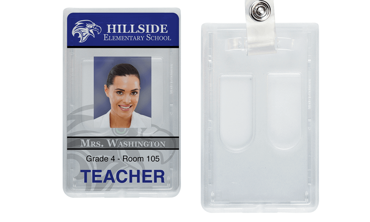 Premium Vertical Rigid Two-Card Holder with Thumb notches