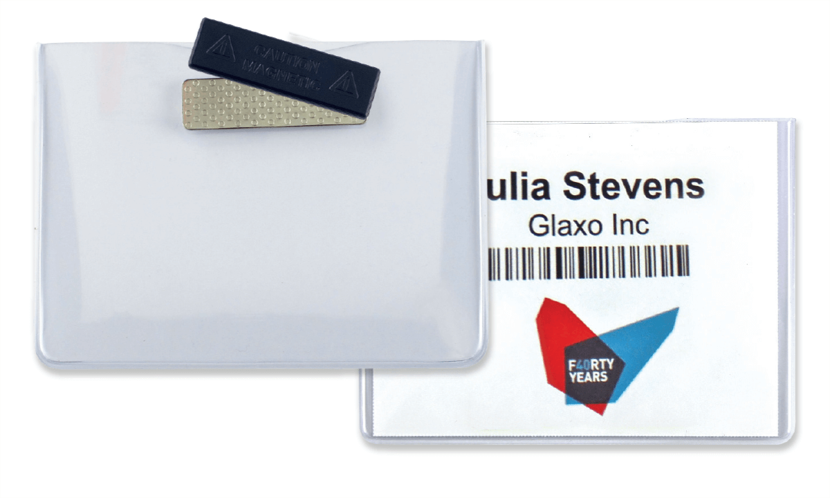 Conference Badge Holder with Magnet - 102 x 78 mm Insert