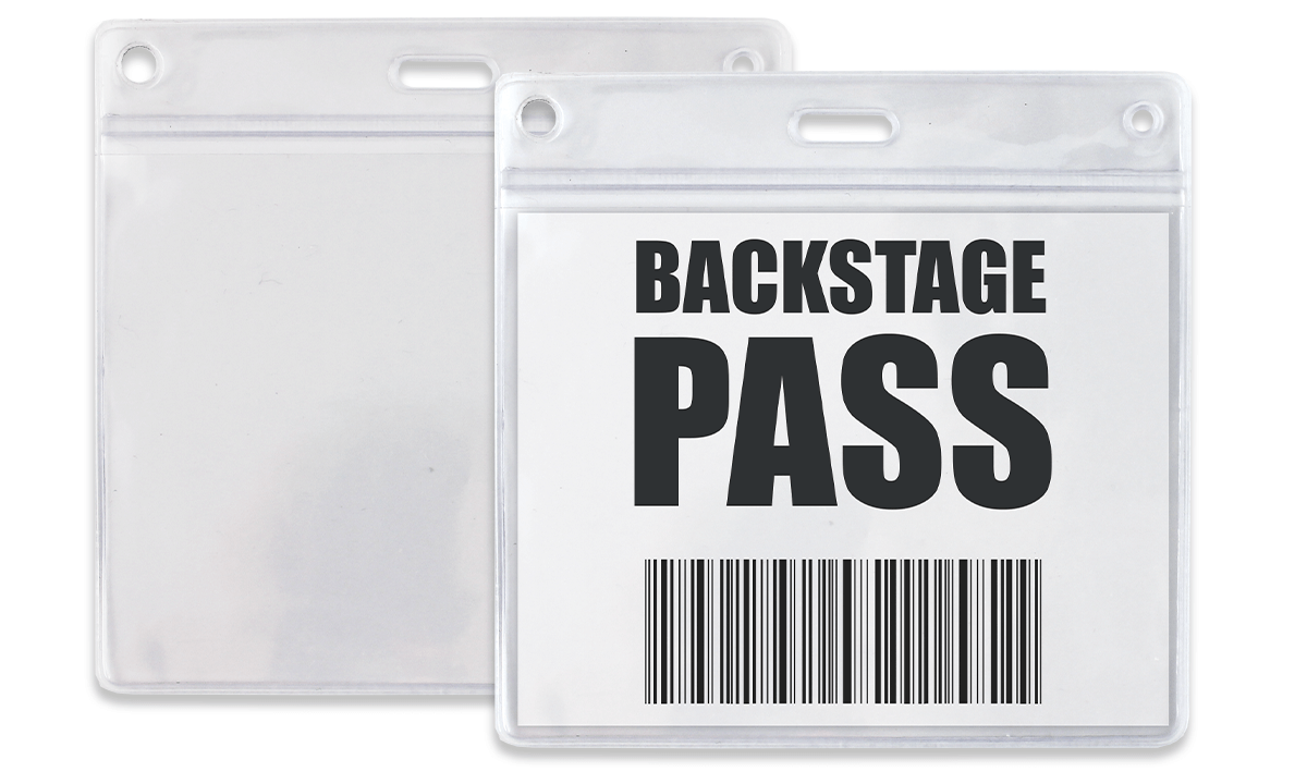 Vinyl Badge Holder with Front Pocket - 102 x 80 mm Insert