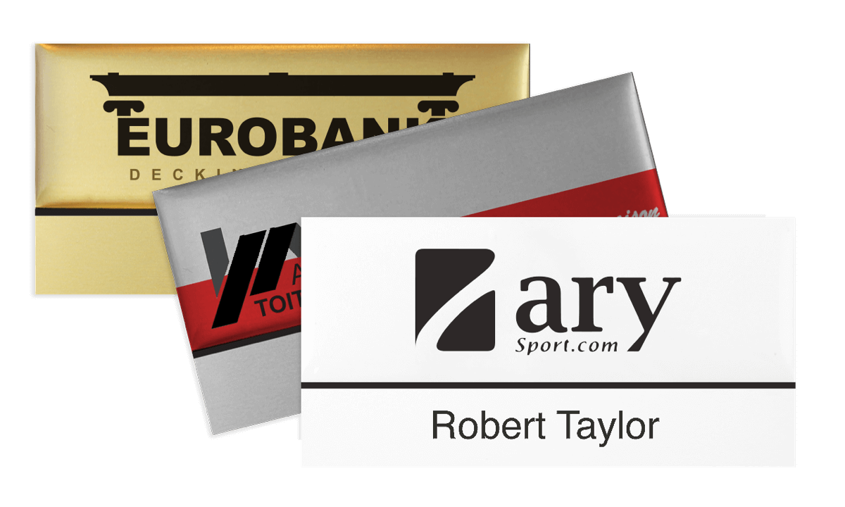 Premium Reusable Name Badge, 75 X 38 mm, 12 mm sticky label