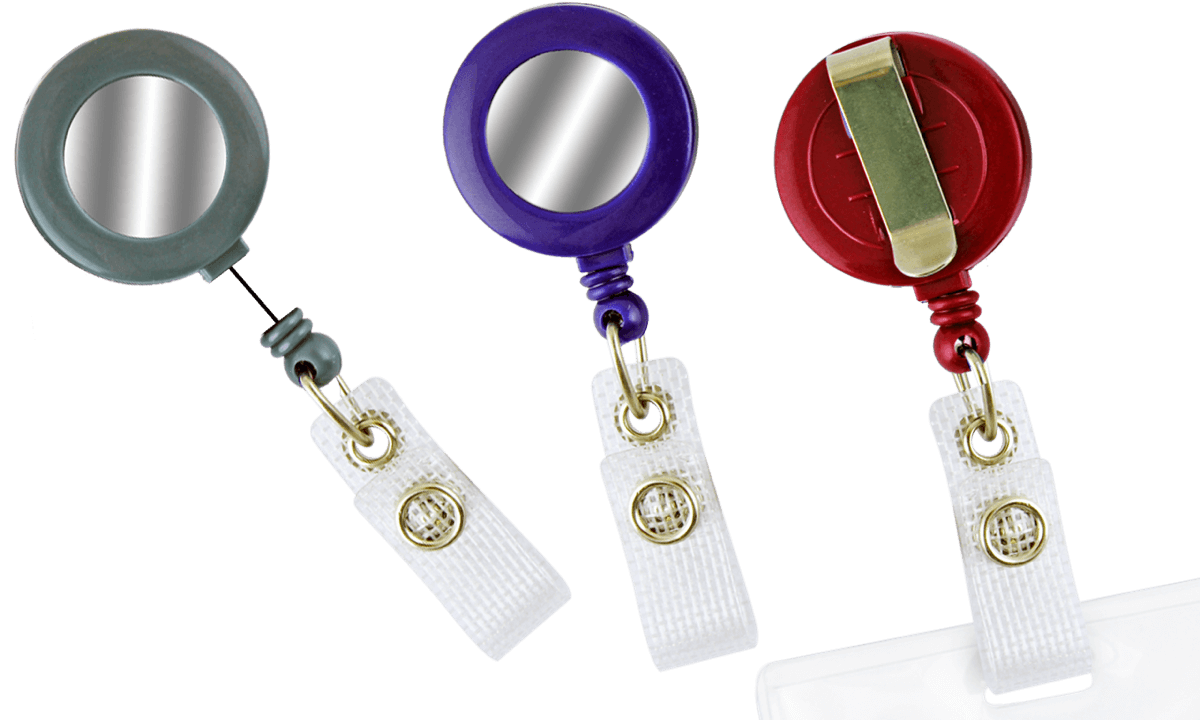 Round Badge-Reel with Silver Sticker