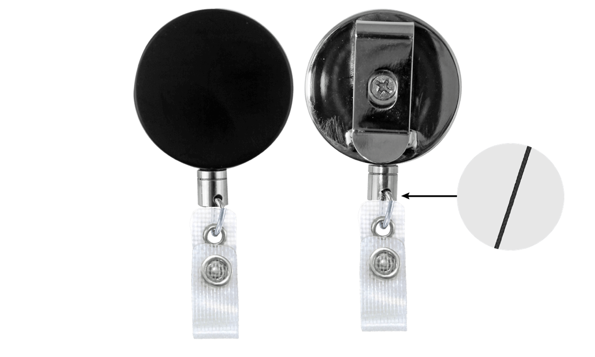 Heavy-Duty Badge-Reel with Nylon Cord & Reinforced Vinyl Strap