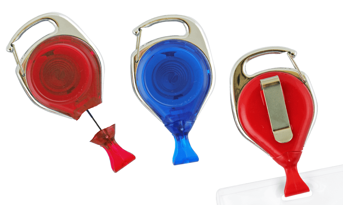 No-Twist Carabiner Badge-Reel with Card Clip