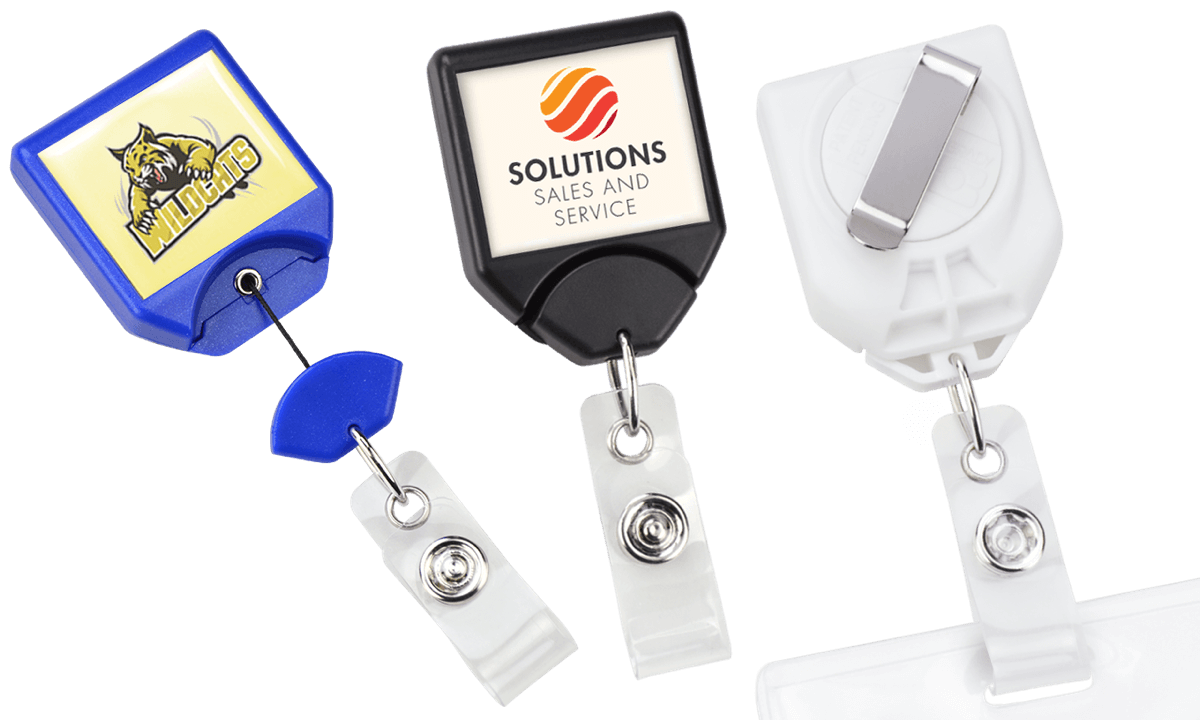 Custom Twist-Free B-Reel Badge-Reel with Swivel Belt-Clip