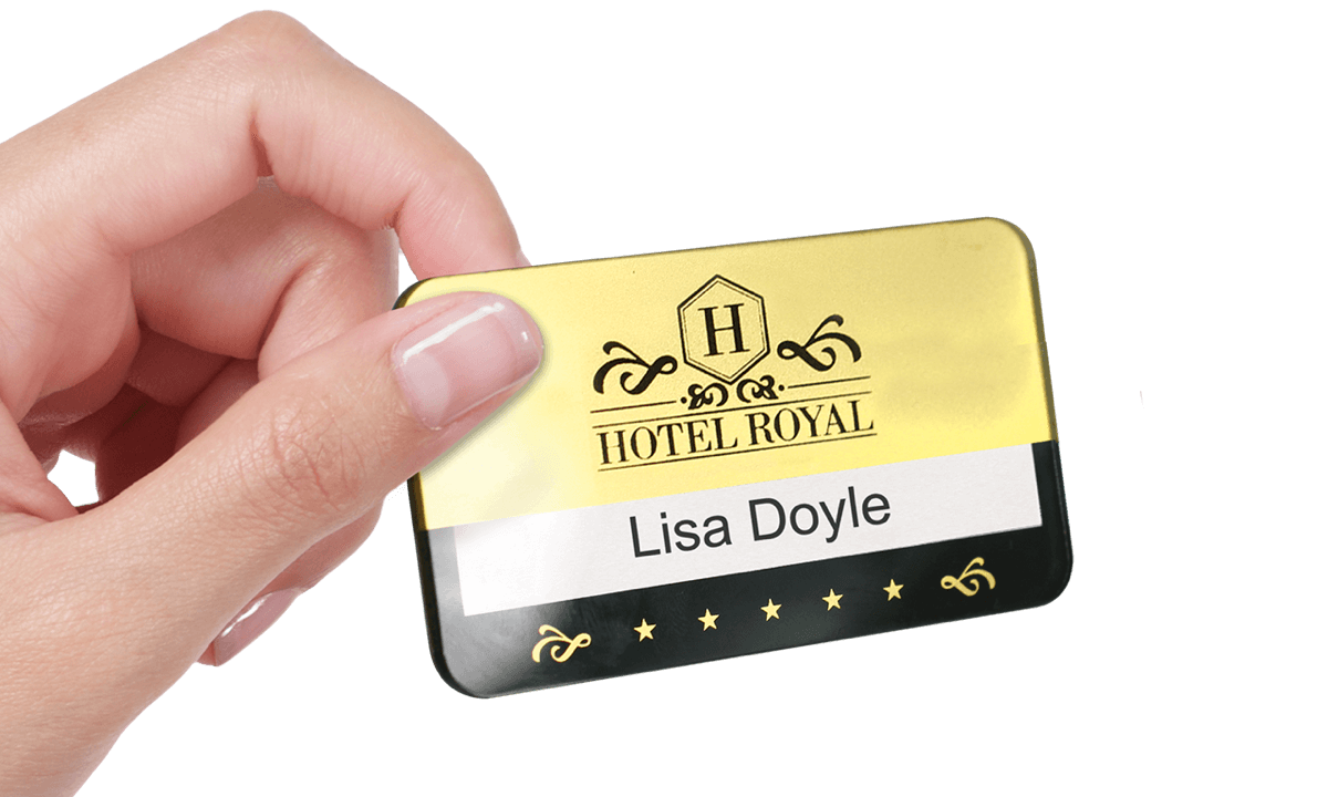 Reusable Selfit® PRO Single line Name Badges, 70 x 40 mm