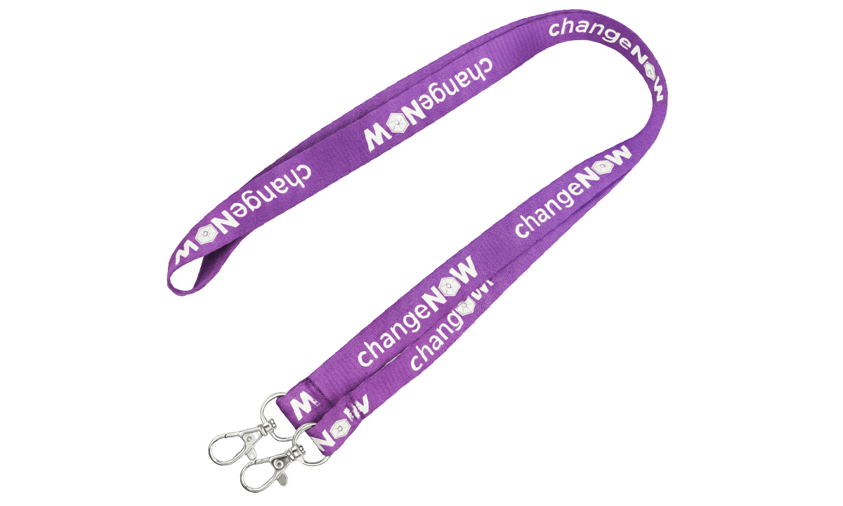 Custom 25mm Open-Ended Ribbed Polyester Lanyards - One Colour Print