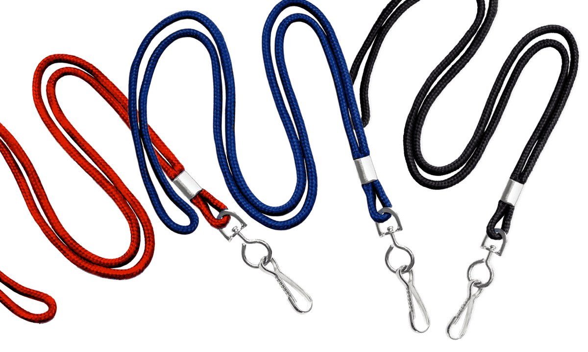 Round 3mm Lanyards with Metal Swivel Hook