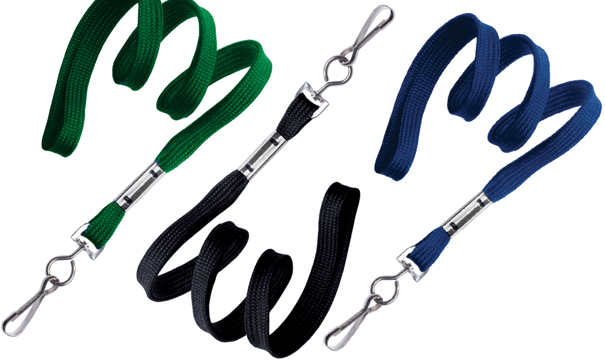 Tubular 10mm Lanyards with Metal Swivel Hook