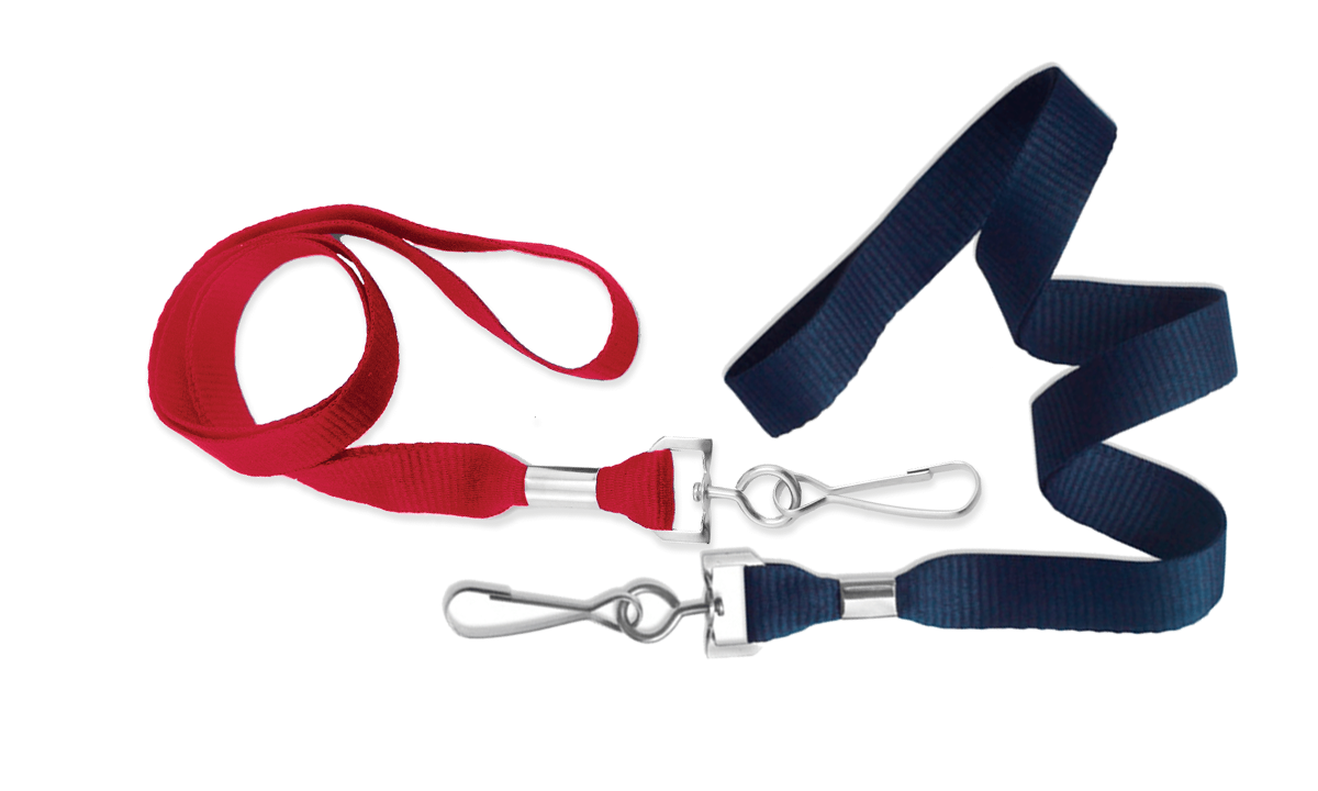 Flat 15mm Lanyards with Swivel Hook