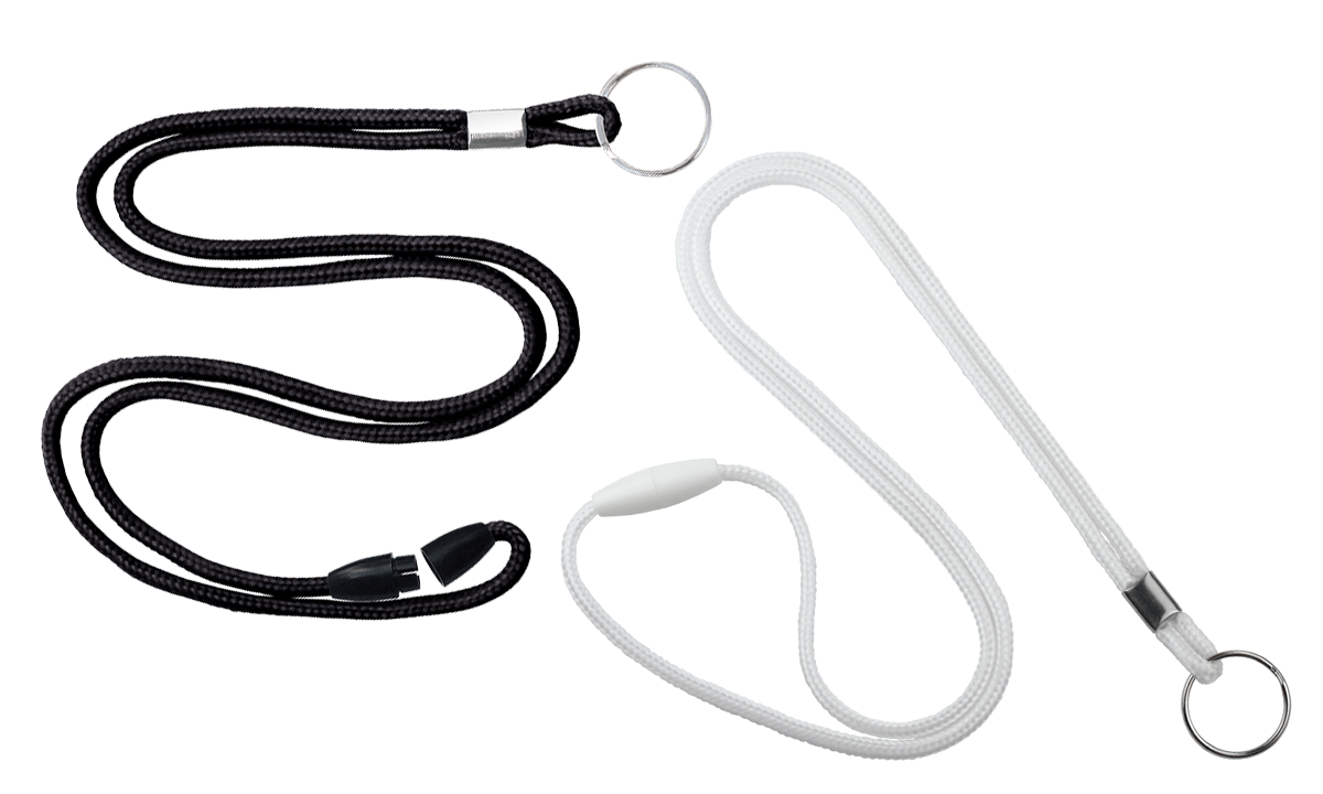 Round 3mm Break-Away Lanyards with Metal Split Ring
