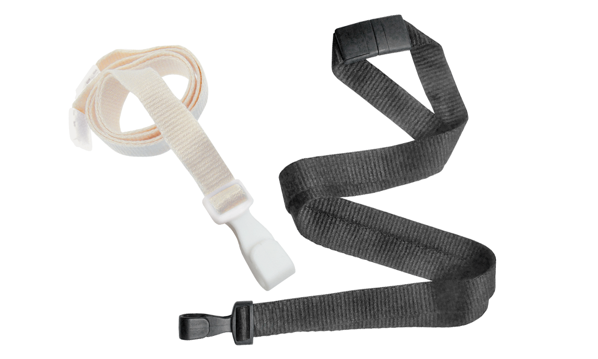 15mm Break-Away Bamboo Lanyards with Wide No-Twist Plastic Hook