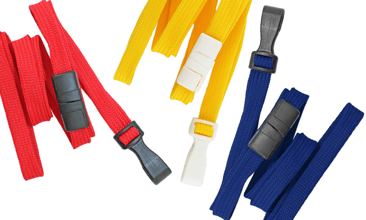 Tubular 10mm Break-Away Lanyards with Plastic Hook