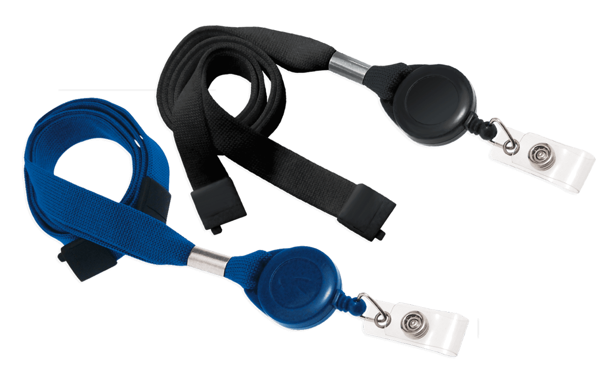 Flexible Tubular 15mm Break-Away Lanyards with Badge Reel