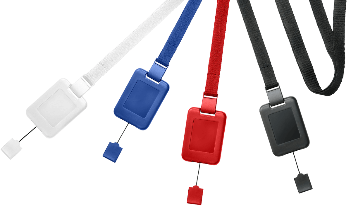 Flat 10mm Break-Away Lanyards with SlimReel System