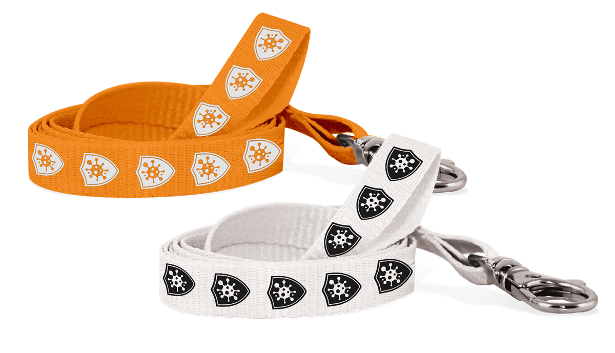 Custom 10mm Anti-Microbial Polyester Lanyards - One-Colour Print