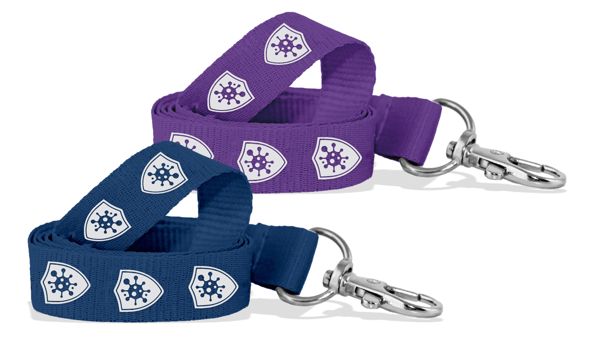 Custom 15mm Anti-Microbial Polyester Lanyards - One-Colour Print