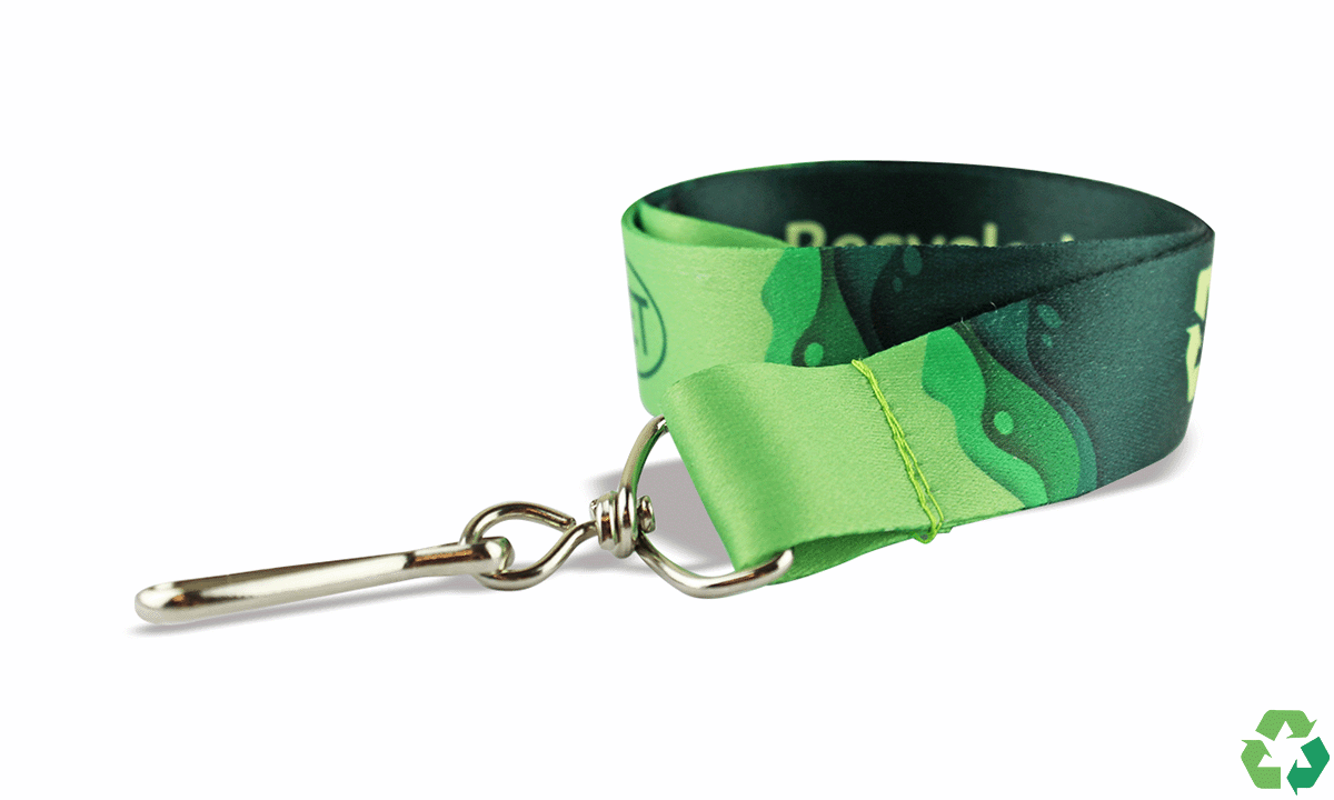 Custom 25mm Recycled P. E. T. Satin Lanyards - Full-Colour Print