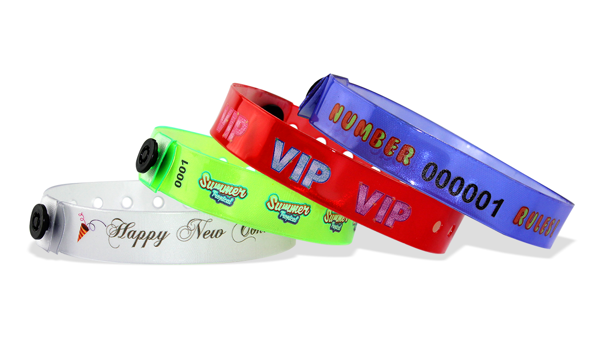 Custom Full-Colour Translucent Vinyl wristbands 13 mm