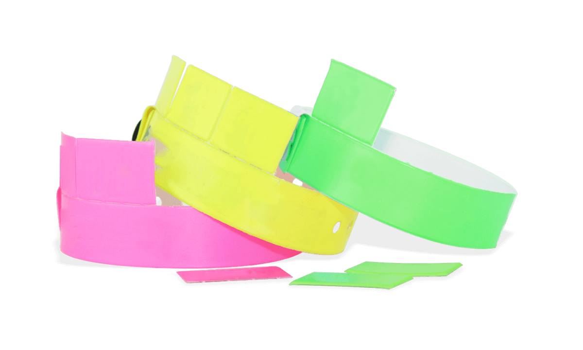 3-Tab Vinyl wristbands 19 mm