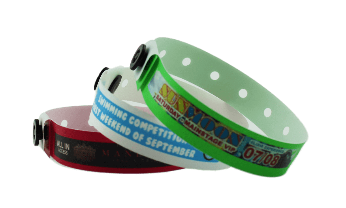 Custom Full-Colour Plastic wristbands 13 mm