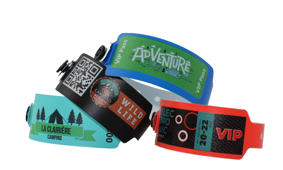 Custom Full-Colour Plastic wristbands 25 mm