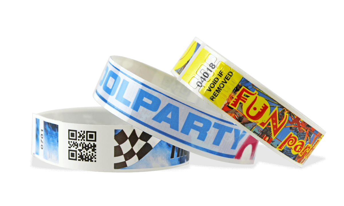 Full-Colour Bar code wristbands NVS 19mm (Glossy finish)