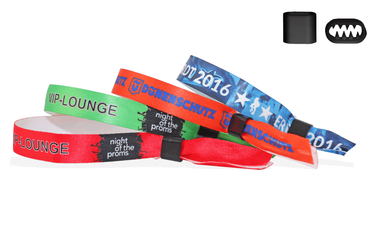 Smooth Satin wristbands with plastic flat closure, Berlin