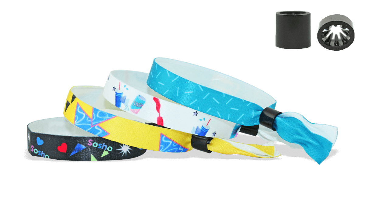 Smooth Satin wristbands with plastic sliding clip closure, Oslo