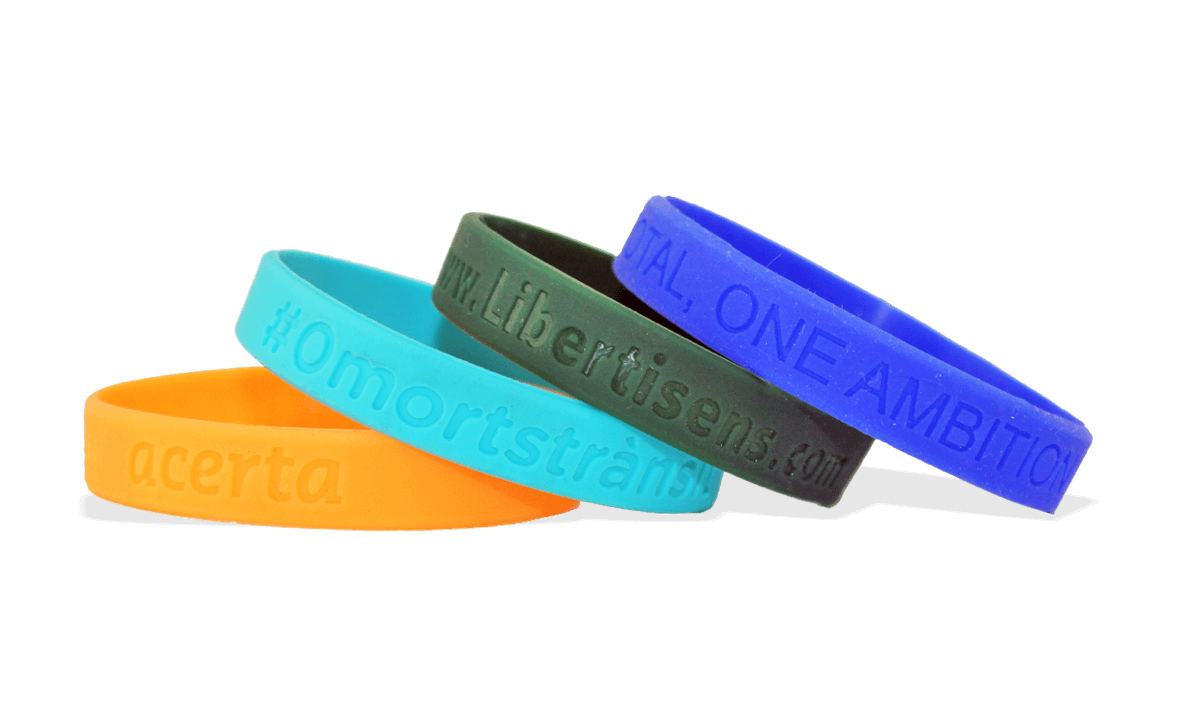 Custom Silicone Wristbands, Large Size, Debossed