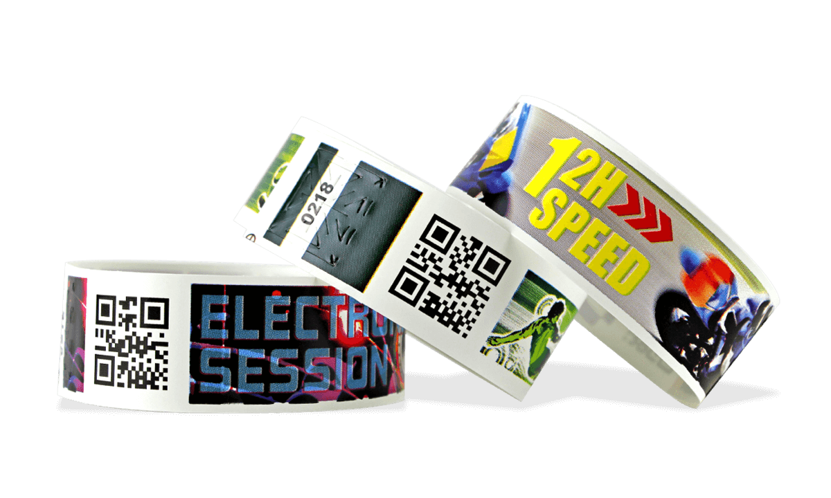 Full-Colour Bar Paper wristbands TPS 25mm (Matte finish)