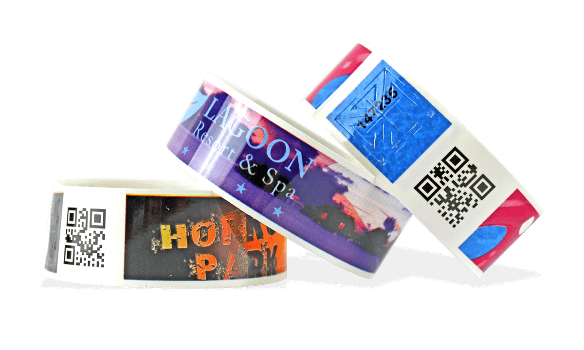 Full-Colour Bar code wristbands TVS 25mm (Glossy finish)