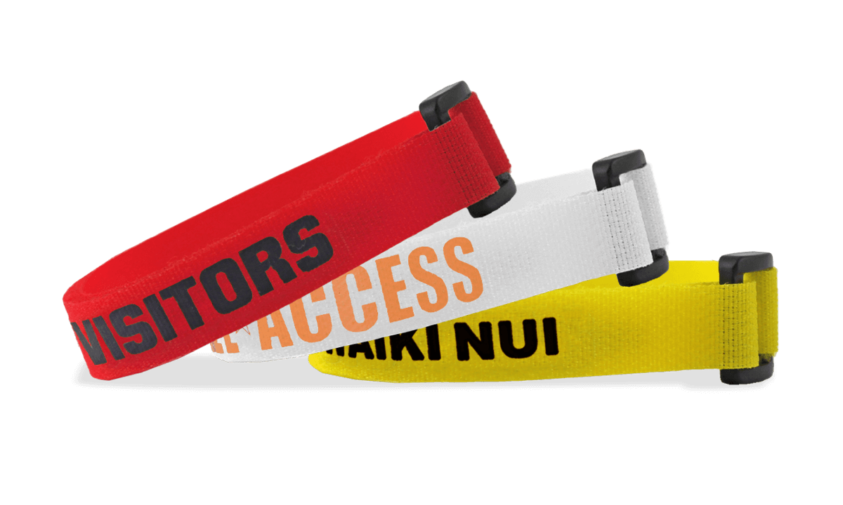 Custom Hook & Loop Wristbands, 12 mm