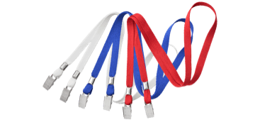 Flat 10mm Lanyards with Double Bulldog Clips