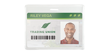 Clear Vinyl Badge Holder - Credit Card size