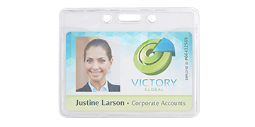 Premium Horizontal Vinyl 1-Pocket Holder - Credit Card Size (CR80)