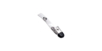 Clothing-Friendly Crocodile Rubberised Clip with Clear Vinyl Strap