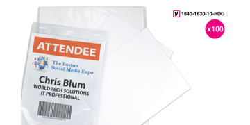 Badge Holder Inserts 148 x 210 mm (A5 size), 100 inserts
