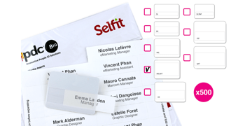 Multimega Selfit® Inserts, 75 x 36 mm, White, 500 inserts